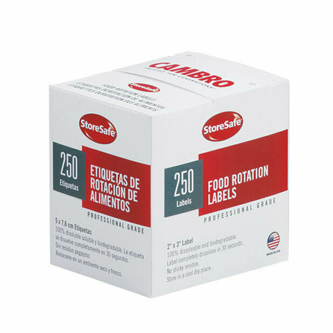 Cambro 23SLB250 StoreSafe Food Rotation Label, White