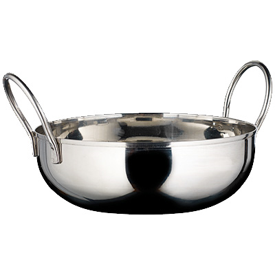 Winco KDB-6 Kady Bowl, 28 oz., 6" dia. x 1-1/2"H, round, with welded handles, stainless steel, mirror finish