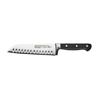Winco KFP-70 Acero 7″ Santoku Knife, Black, NSF