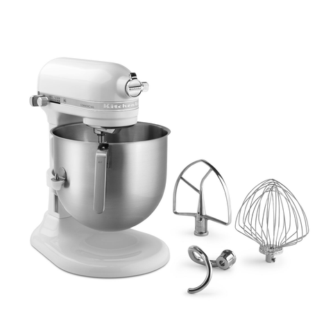 KitchenAid® KSM8990WH Commercial Stand Mixer,  8 Quart Bowl with Lift, White