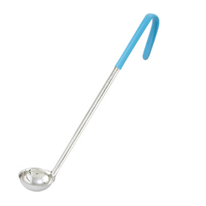 Winco LDC-05 Color-Coded Ladle, 1/2 oz., 12" handle, one-piece, stainless steel, teal