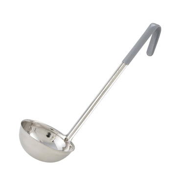 Winco LDC-12 Color-Coded Ladle, 12 oz., 16-1/2" handle, one-piece, stainless steel, gray