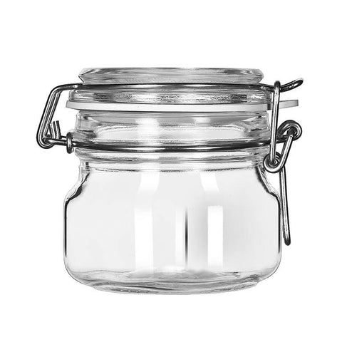 Libbey 17207223 6.75 oz. Garden Jar With Clamp Lid