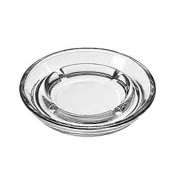 Libbey 5164 Safety Ash Tray, 5" Diameter, Clear Glass