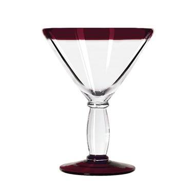 Libbey 92305R Aruba 10 oz. Cocktail Glass With Red Rim