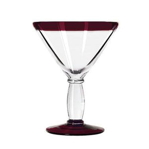 Libbey 92305R Aruba 10 oz. Cocktail Glass With Red Rim