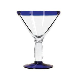 Libbey 92305 Aruba 10 oz. Cocktail Glass With Cobalt Blue Rim