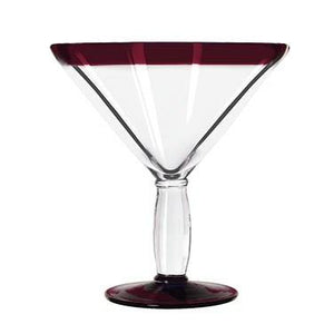 Libbey 92307R Aruba 24 oz. Cocktail Glass With Red Rim