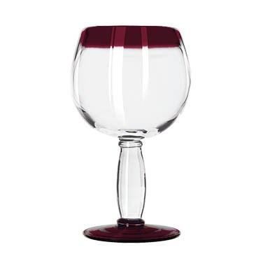 Libbey 92309R Aruba 16 oz. Cocktail Glass Round With Red Rim