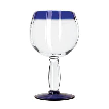 Libbey 92309 Aruba 16 oz. Cocktail Glass With Cobalt Blue Rim