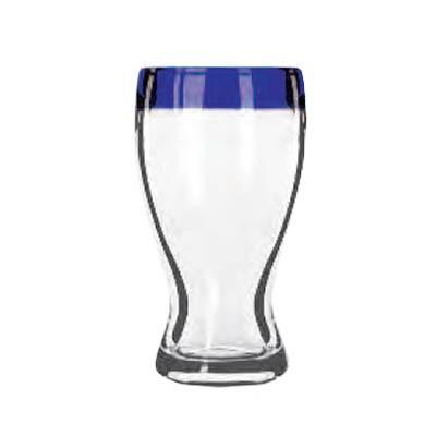 Libbey 92312 Aruba 12 oz. Beer Glass With Cobalt Blue Rim
