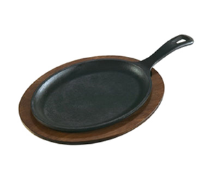 Lodge LOS3 Oval Iron-Cast Serving Griddle 15-1/4" x 7-1/2", Made in USA