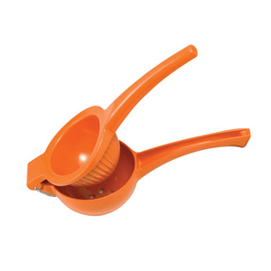 Winco LS-9O Orange Squeezer, 3-1/2" dia., 9-1/8" long, dishwasher safe, enamel coated aluminum, orange)
