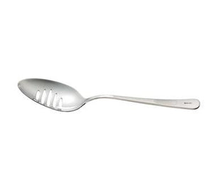 Mercer M35139 Stainless Steel Plating Spoon with Slotted Bowl, 9"