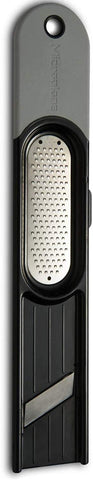 Microplane 48910, 3-In-1 Ginger Grater Tool - Black And Grey