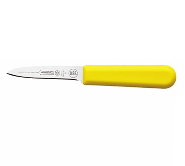 Mundial Y5601-3-1/4 Chefs Style Paring Knife 3-1/4" (Yellow Handle)