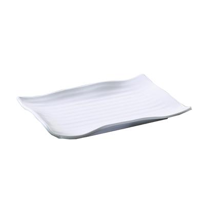 Yanco OK-2416 Osaka Plate, 16"L x 10-1/2"W, rectangular, melamine, white
