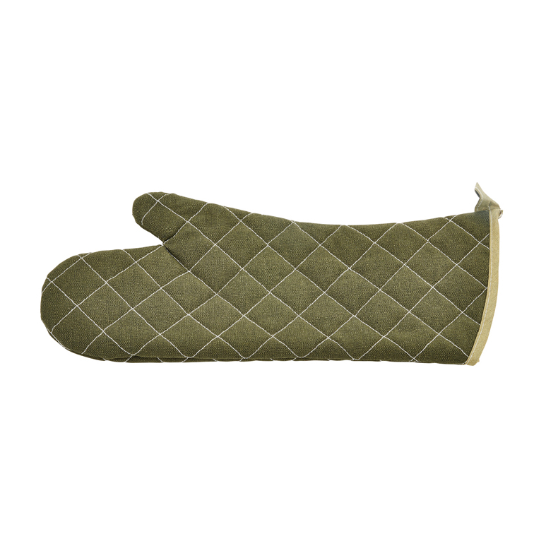 Winco OMF-17 Oven Mitt, 17", flame resistant up to 400°F (205°C), cotton, green
