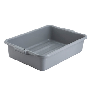 Winco PL-5G Dish Box, 20-1/4" x 15-1/2" x 5", 1-compartment, BPA free, polypropylene, gray, NSF