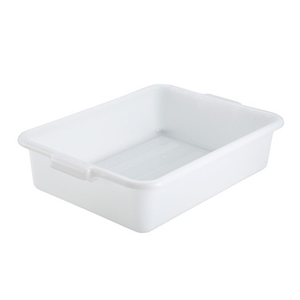 Winco PL-5W Dish Box, 20-1/4" x 15-1/2" x 5", 1-compartment, BPA free, polypropylene, white, NSF