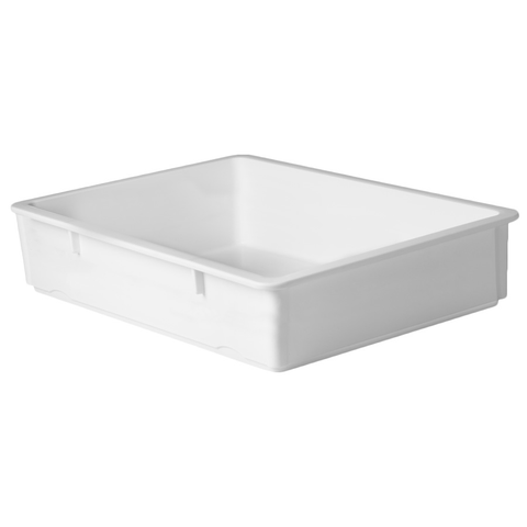 Winco PL-6N Dough Box, 25-1/2" x 17-1/2" x 6"H, rectangular, multi-stacking, dishwasher safe, BPA free, polypropylene, white, NSF