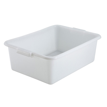 Winco PL-7W Dish Box, 21-1/2" x 15" x 7", 1-compartment, BPA free, polypropylene, white, NSF