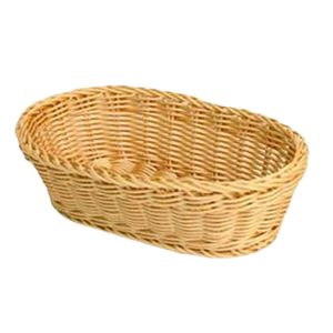 Thunder Group PLBB1107 Woven Basket, Natural Tan, Plastic