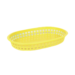 Thunder Group PLBK1034Y Fast Food Basket, 10-3/4", oblong, stackable, polypropylene, yellow
