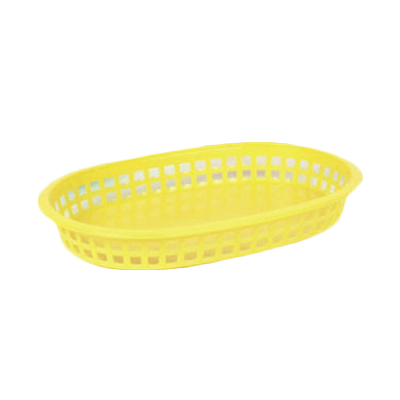 Thunder Group PLBK1034Y Fast Food Basket, 10-3/4", oblong, stackable, polypropylene, yellow