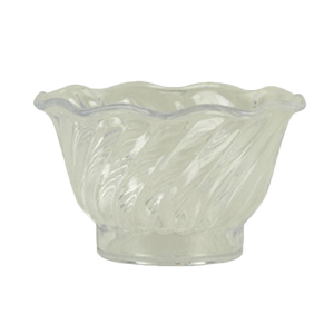 Thunder Group PLDS005CL Dessert Dish, 5 oz., swirl tulip shaped, stackable, plastic, clear