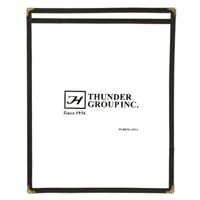 Thunder Group PLMENU-1BL 1-Page MENU COVER, Black