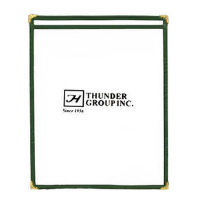 Thunder Group PLMENU-1GR 1-Page MENU COVER, Green