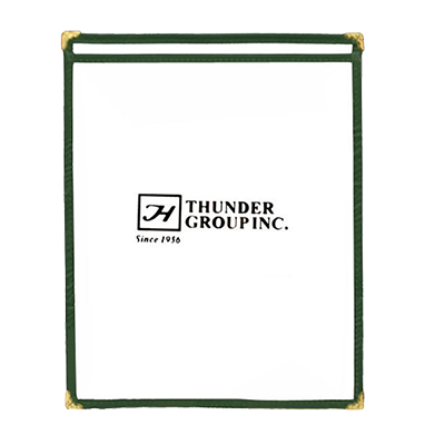Thunder Group PLMENU-1GR 1-Page MENU COVER, Green