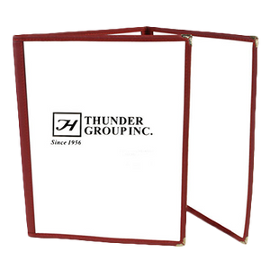 Thunder Group PLMENU-3MA MENU COVER 3-Page Book Fold, Maroon