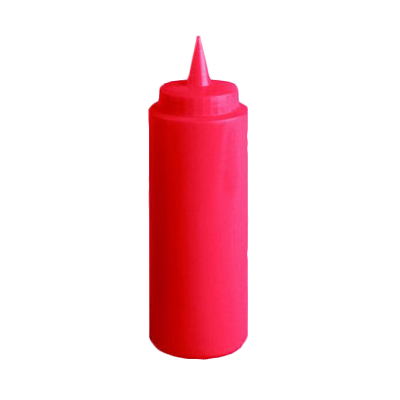 Thunder Group PLTHSB008R Squeeze Bottle, 8 oz. Red Plastic