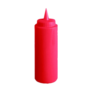 Thunder Group PLTHSB024R Squeeze Bottle 24 Oz Red Plastic