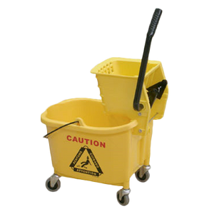Thunder Group PLWB361 Mop Bucket/Wringer Combination, 36 quart bucket, plastic, yellow