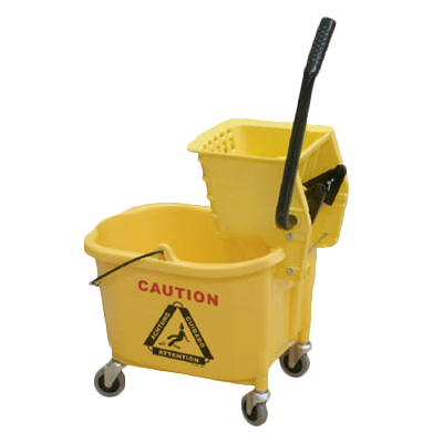 Thunder Group PLWB361 Mop Bucket/Wringer Combination, 36 quart bucket, plastic, yellow