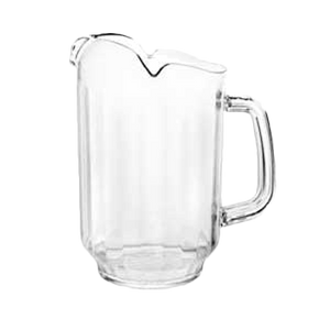 Thunder Group PLWP064CL Water Pitcher, 64 oz., three spout, polycarbonate, clear, NSF