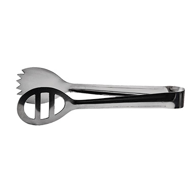 Winco PTOS-8 Salad Tong, 7-3/4", oval, stainless steel, satin finish