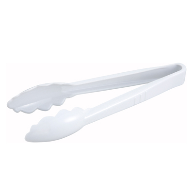 Winco PUT-9W Serving Tong, 9", polycarbonate, white, NSF