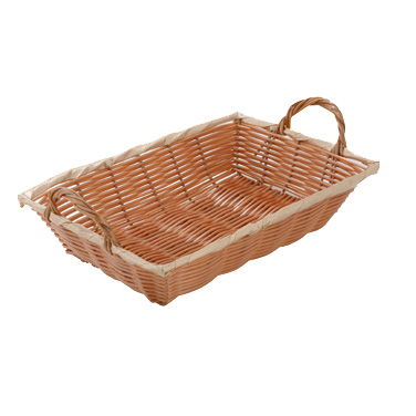 Winco PWBN-12B Woven Basket, 12" x 8" x 3"H, rectangular, with handles, polypropylene, natural