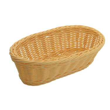 Winco PWBN-94B Woven Basket, 9" x 4-1/2" x 3"H, oval, polypropylene, natural