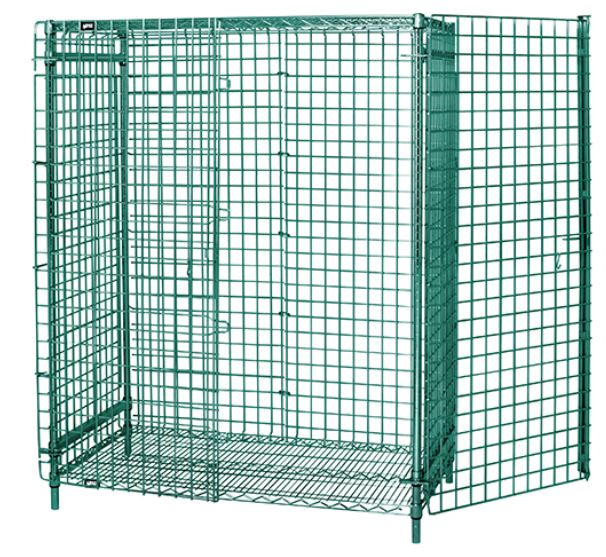 Quantum 2448-63SECP Security Cage Unit Wire Cabinet Green Epoxy