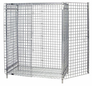 Quantum 2448-63SEC Security Cage Unit Wire Cabinet Chrome