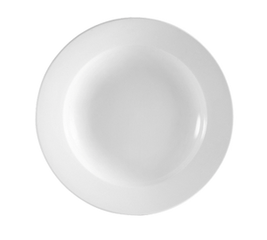 CAC China RCN-3 Clinton Soup Plate, 10 oz., 8-7/8" dia. x 1-1/4"H, round, rolled edge
