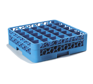 Carlisle RG36-114 OptiClean™ Dishwasher Glass Rack, 36-compartments (2-15/16" x 2-15/16") with (1) extender, full-size, blue, NSF