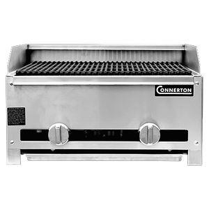 Connerton RLRB-23-12R-S Charbroiler, countertop, gas, 12"W, 12ga stainless steel radiants, cast iron top grates, 28,000 BTU, NSF