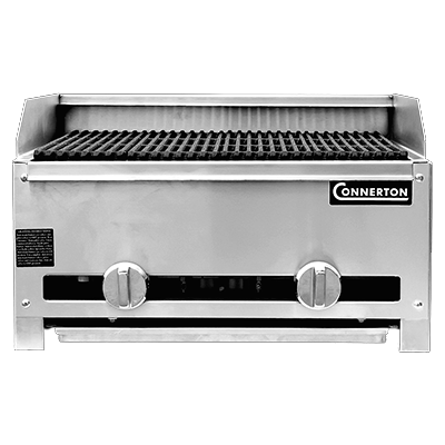 Connerton RLRB-23-22R-S Charbroiler, countertop, gas, 22"W, 12ga stainless steel radiants, cast iron top grates, 56,000 BTU, NSF