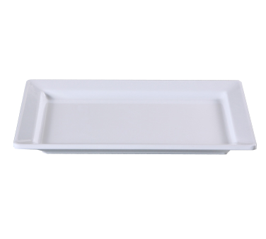 Yanco RM-4312 Rome Display Plate, 12"L x 8-1/2"W, rectangular, deep, melamine, white